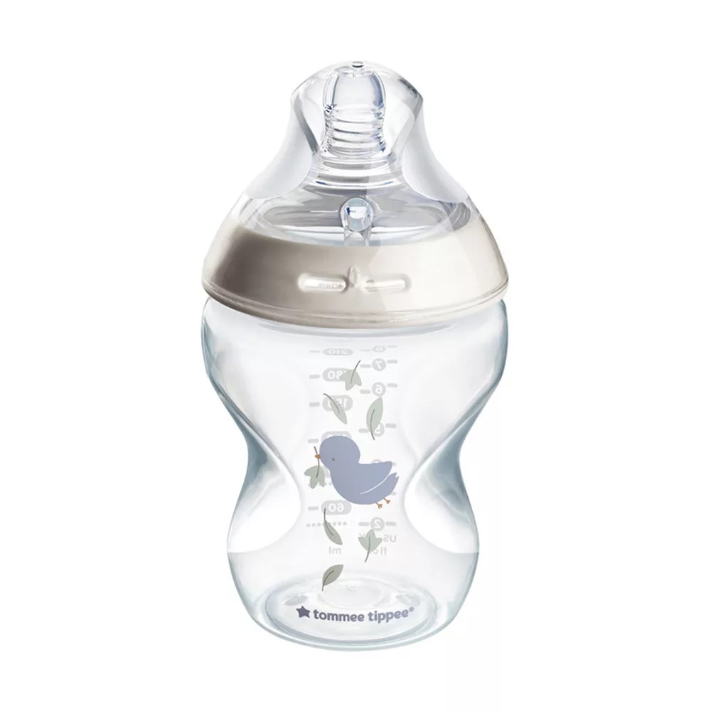 TOMMEE TIPPEE 260 ml Natural Start EASY-VENT buteliukas su sterilizavimo funkcija, dekoruotas