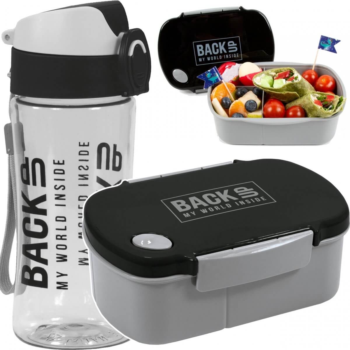 Gertuvės Ir Pietų Dėžutės Rinkinys Vaikams Back Up, 400 ml Be BPA IP1069