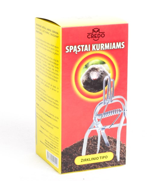 Spąstai kurmiams metaliniai žirkliniai