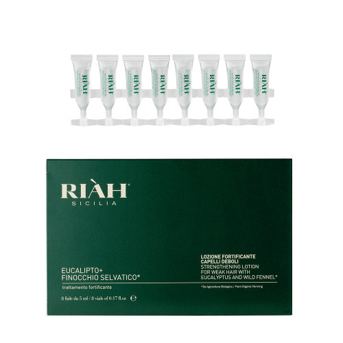 RIAH Strengthening Lotion For Weak Hair Stiprinamasis losjonas slenkantiems plaukams, 8x5ml