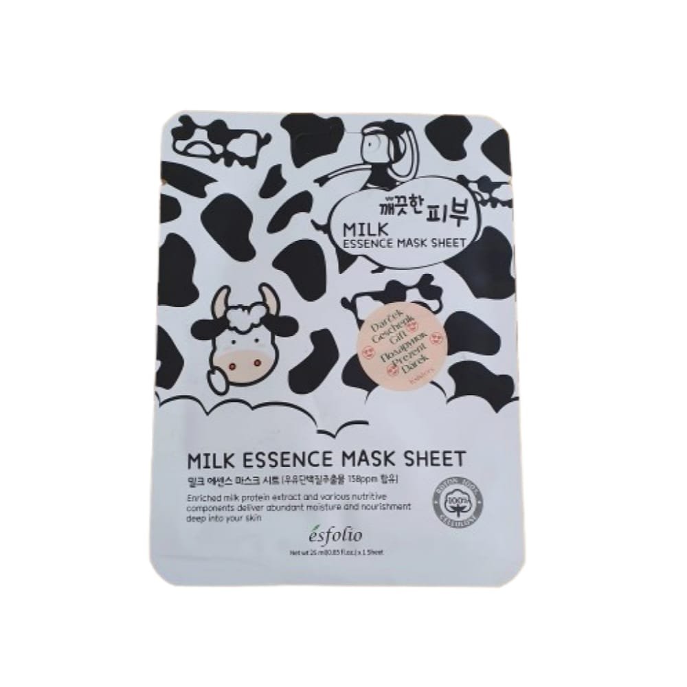 Esfolio Pure Skin Milk Essence Mask Sheet - Lakštinė Veido Kaukė Su Pieno Baltymų Ekstraktu