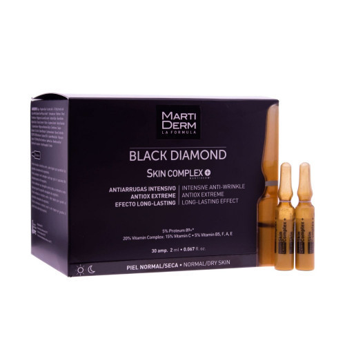 MartiDerm Black Diamond Skin Complex Advanced Veido ampulės su vitaminų ir antioksidantų kompleksu, 30amp.