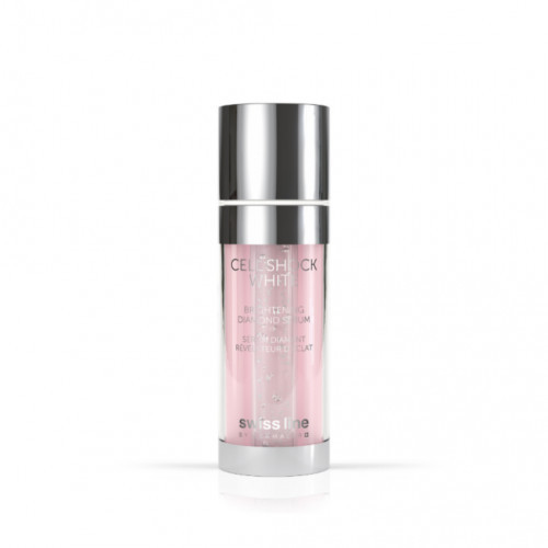 Swiss Line Cell Shock White Brightening Diamond Serum Senėjimą atitolinantis, pigmentaciją mažinantis serumas, 35ml