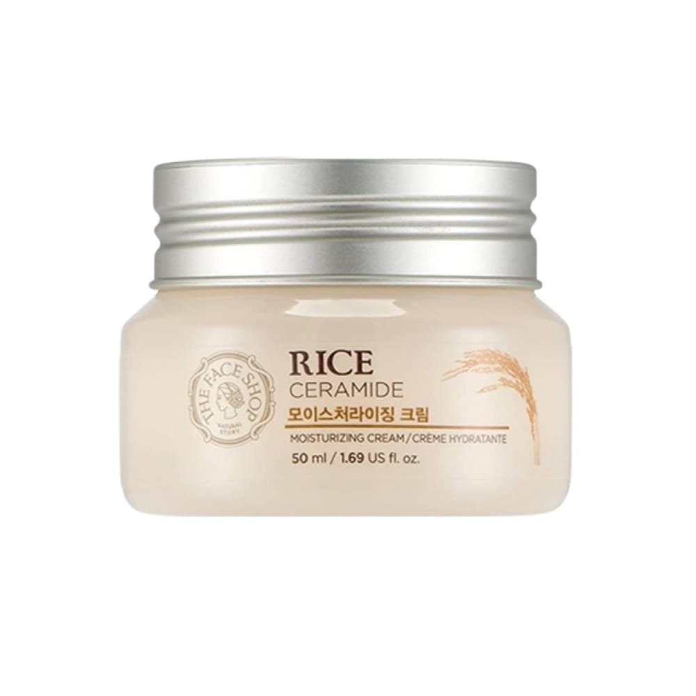 The Face Shop Rice & Ceramide Moisturizing Cream - Veido Kremas Su Keramidais ir Ryžių Ekstraktu