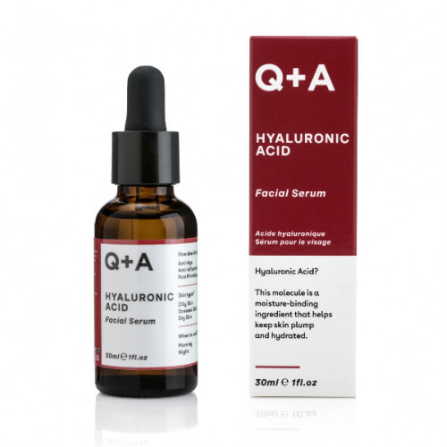 Q+A Hyaluronic Acid Facial Serum Hialurono serumas, 30ml