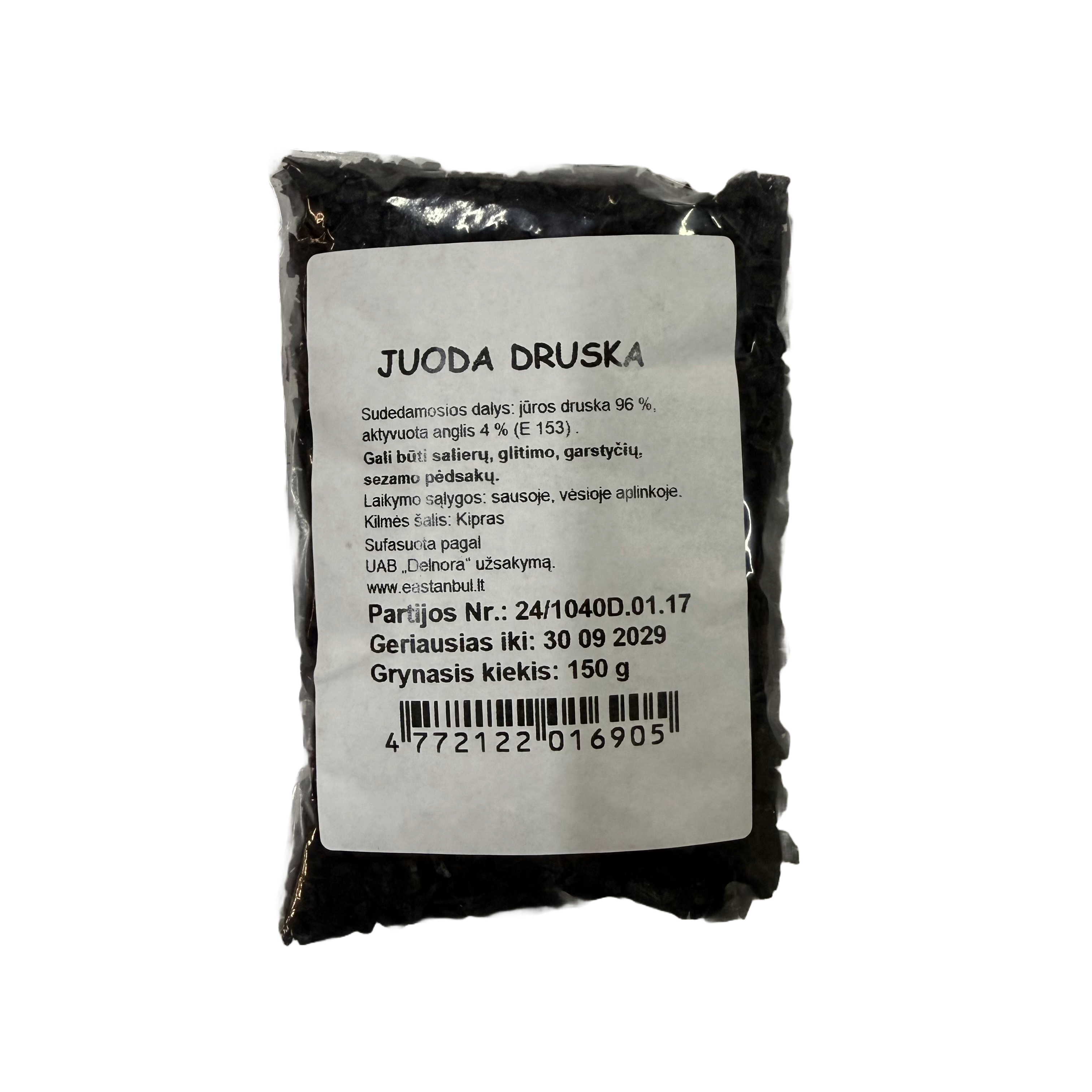 Jūros druska juoda/Jūros druska su anglimi, 150g