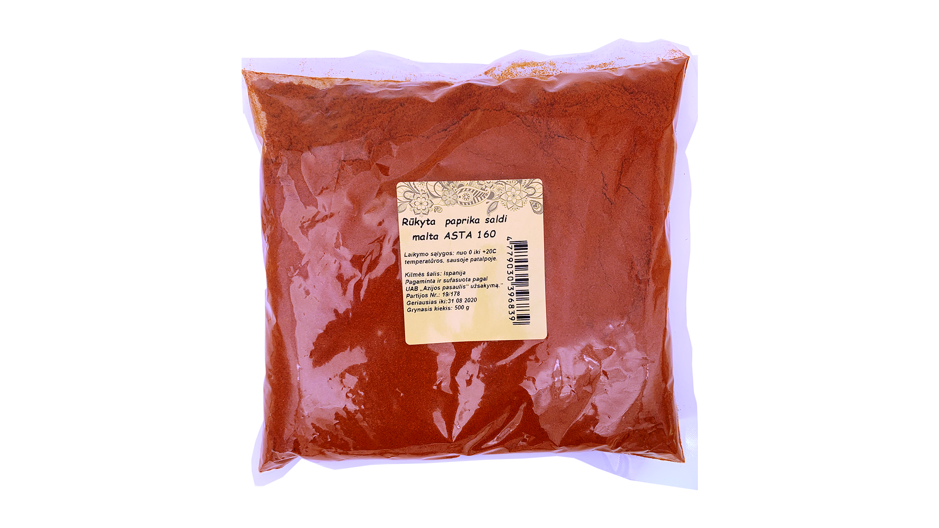 Rūkyta saldžioji paprika malta, 500 g