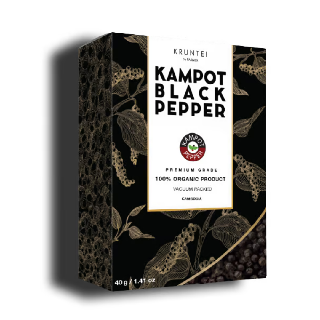 Juodieji kampoto pipirai Kampot Black Pepper,40gr