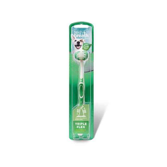 DANTŲ ŠEPETĖLIS ŠUNIMS TROPICLEAN FRESH BREATH TRIPLEFLEX TOOTHBRUSH