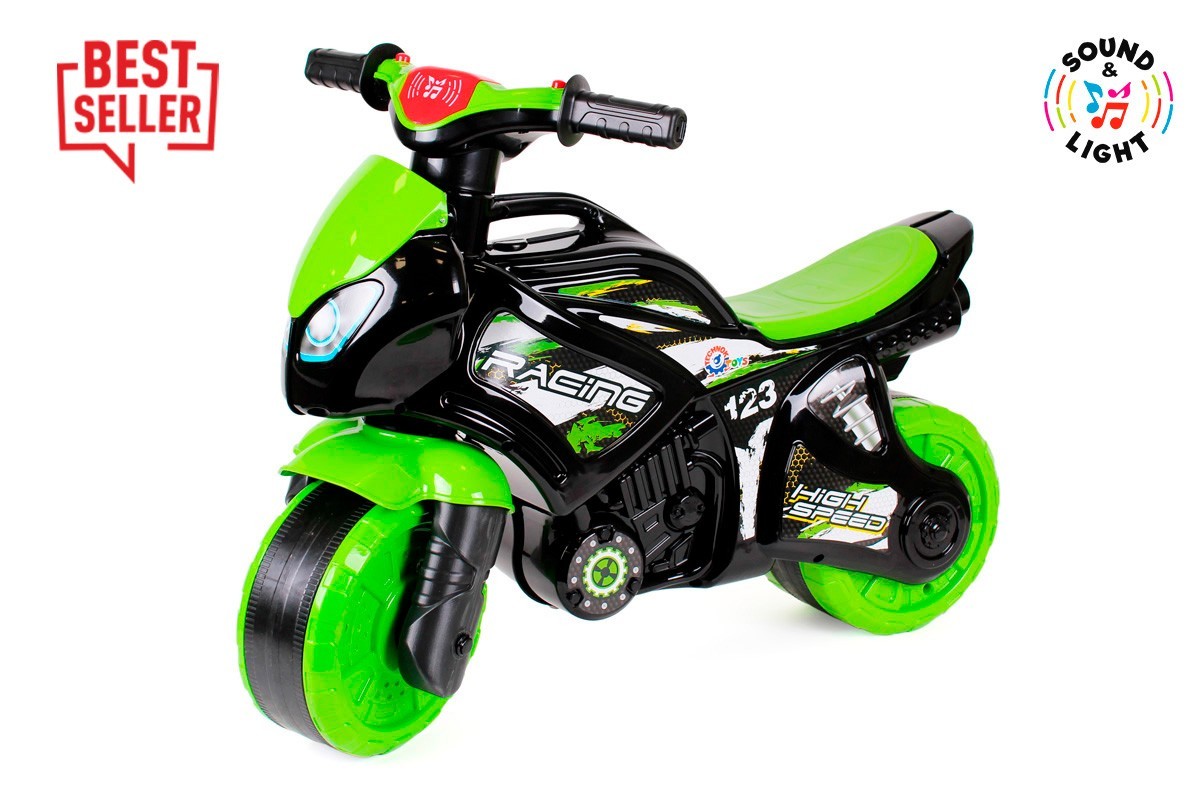 Balansinis motociklas su garsais
