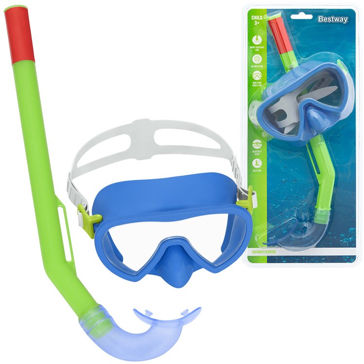 Nardymo rinkinys Bestway Crusader Essential Snorkel, mėlynas