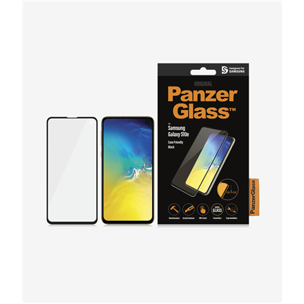 PanzerGlass Samsung Galaxy S10e Glass Black Case Friendly Rounded edges; 100% touch preservation|7177