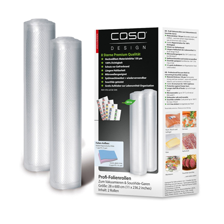 Caso | Foil rolls | 01223 | 2 units | Dimensions (W x L) 28 x 600 cm | Ribbed|01223