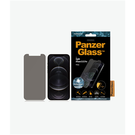 PanzerGlass | Apple | For iPhone 12/12 Pro | Tempered Glass | Transparent | Privacy glass|P2708