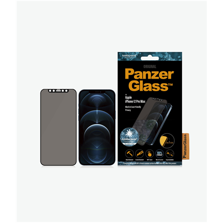 PanzerGlass | Apple | iPhone 12 Pro Max | Glass | Black | Privacy glass|P2712