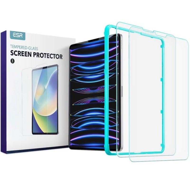 Apsauginis stiklas ESR TEMPERED GLASS 2-PACK IPAD PRO 12.9 4 / 5 / 6 / 2020-2022, skaidrus