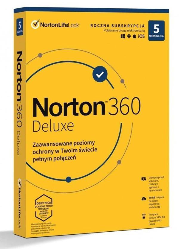 Antivirusinė programa SYMANTEC NortonLifeLock Norton 360 Deluxe 1 year 2140866