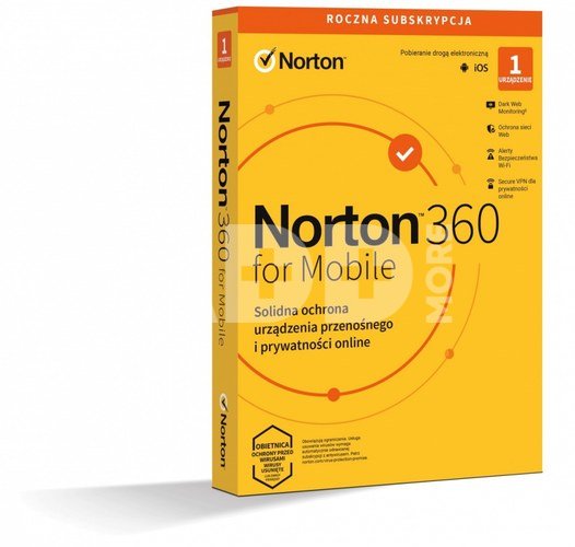 Norton 360 Mobile BOX PL 1User, 1Device, 1Year 21426915