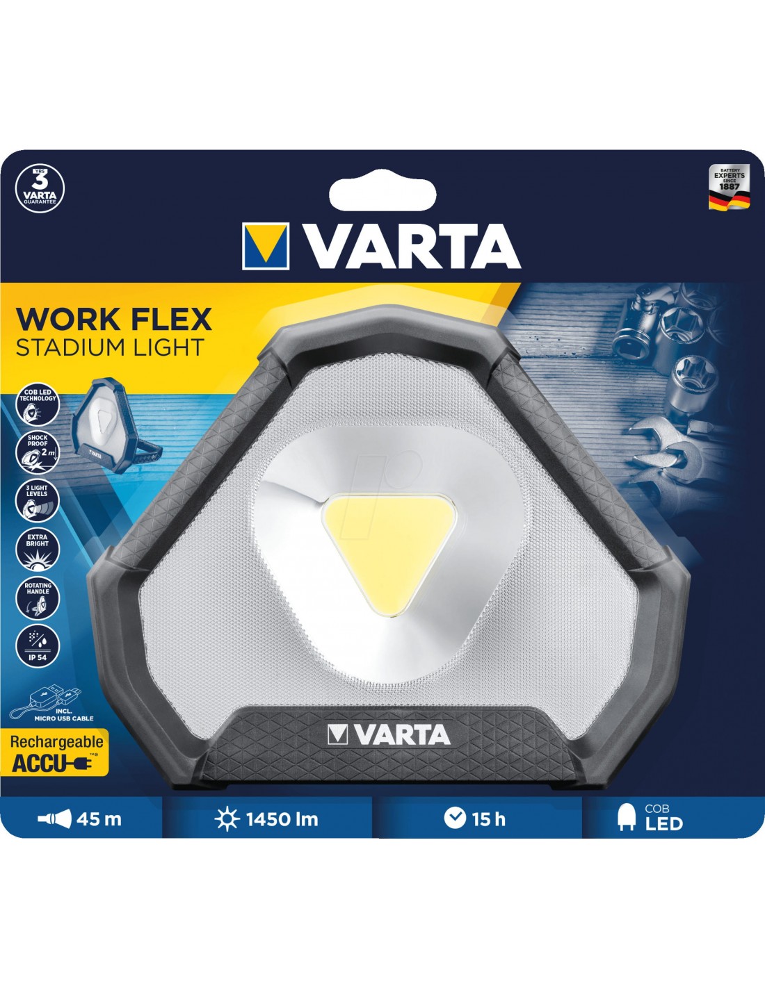 Varta 18647 Work flex Stadium light