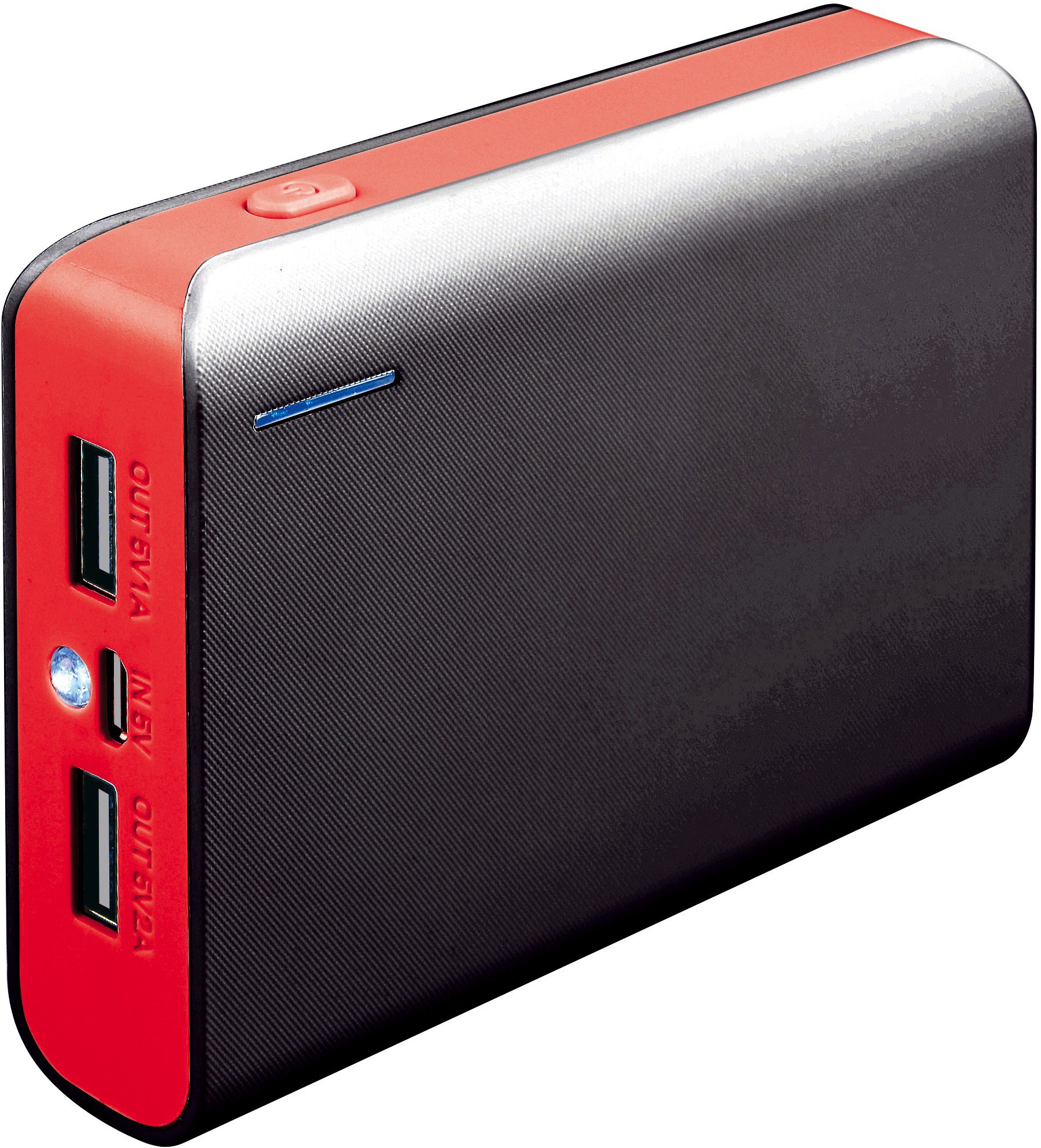 Platinet power bank 6000mAh + torch PMPB6BR, red