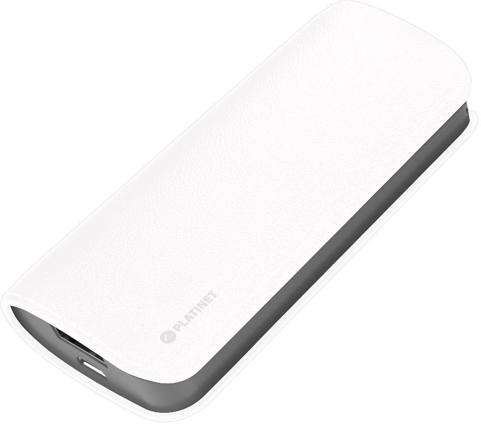 Platinet power bank Leather 5200mAh, white (43411)