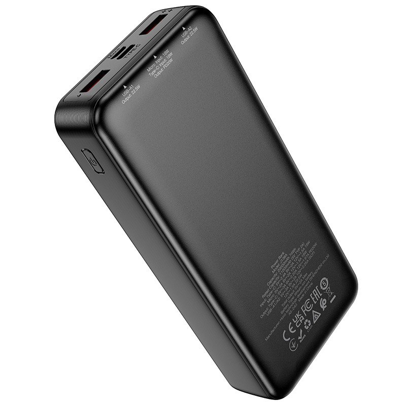 Išorinė baterija Power Bank Hoco J136A 22.5W+PD20W 20000mAh juoda