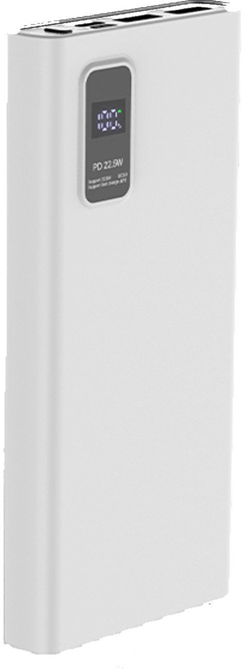 Platinet power bank 10000mAh PD QC LED, white