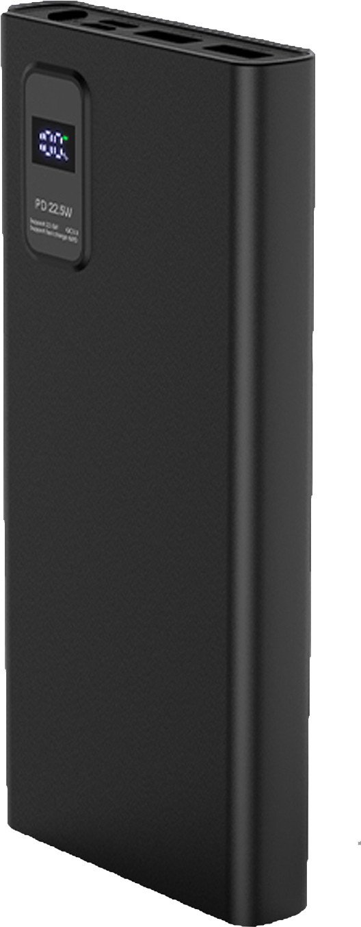 Platinet power bank 10000mAh PD QC LED, black