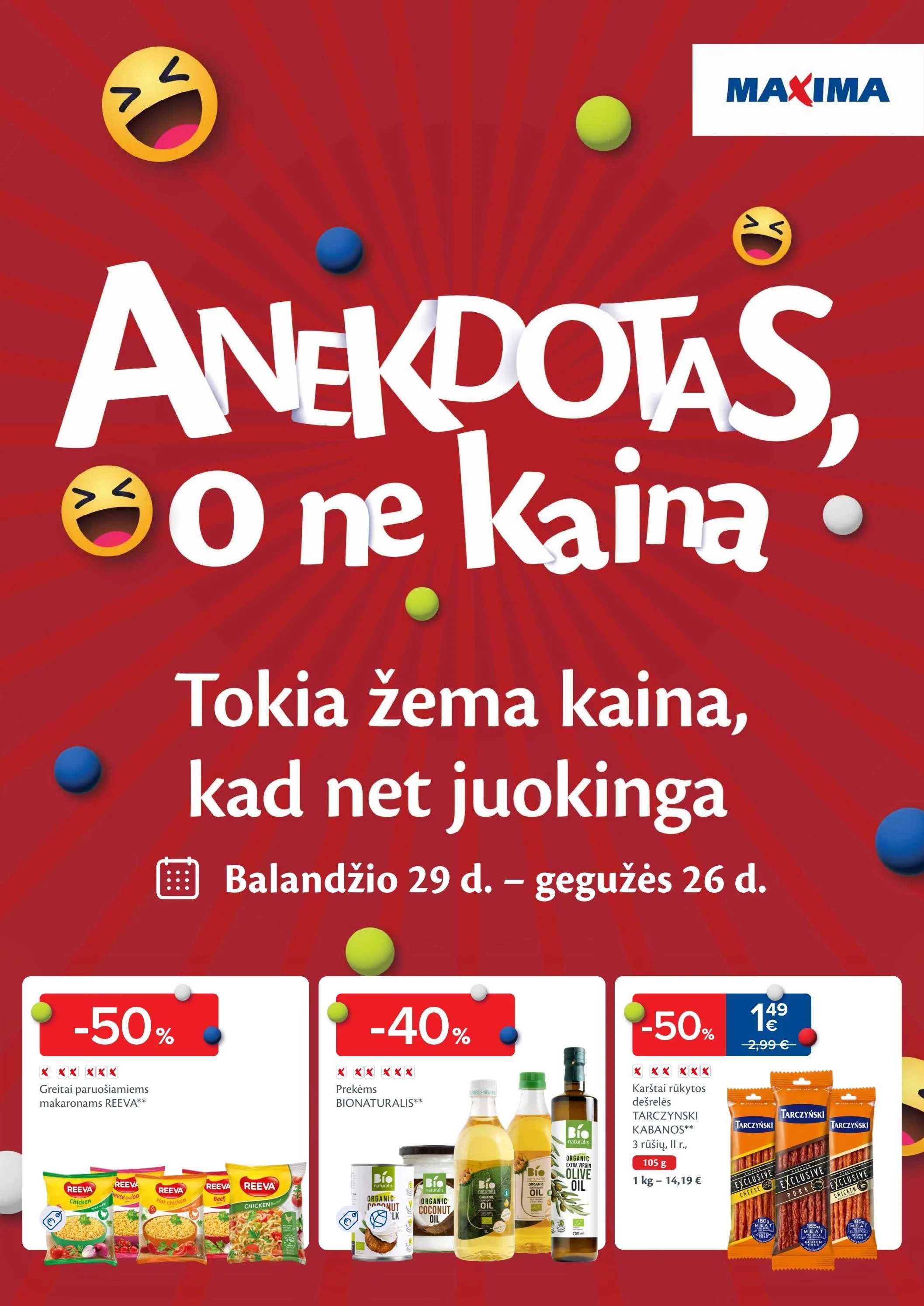 MAXIMA akcijų leidinys „Anekdotas, o ne kaina“