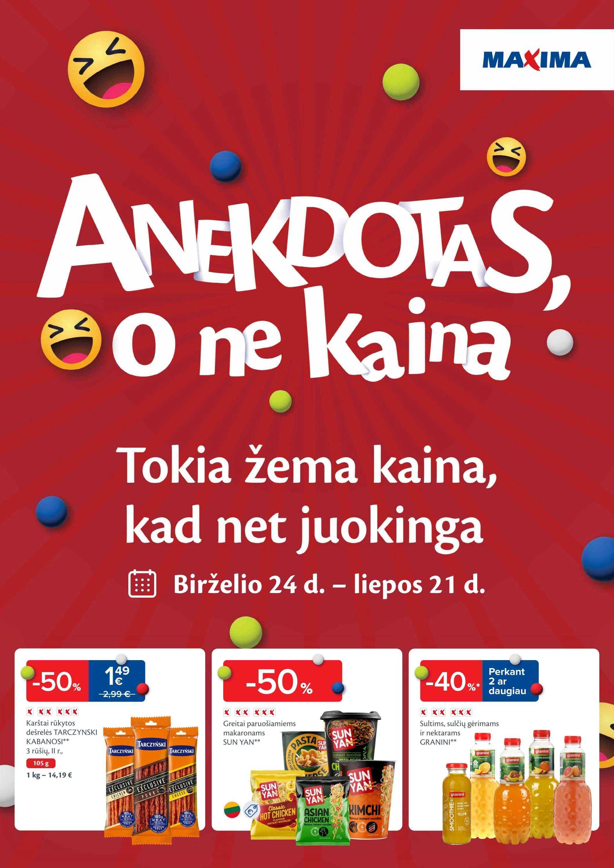 MAXIMA akcijų leidinys „Anekdotas, o ne kaina“