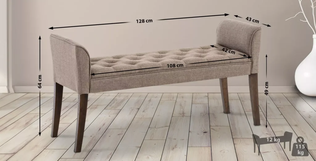 Chaiselongue Kleopatra, antik-dunkel