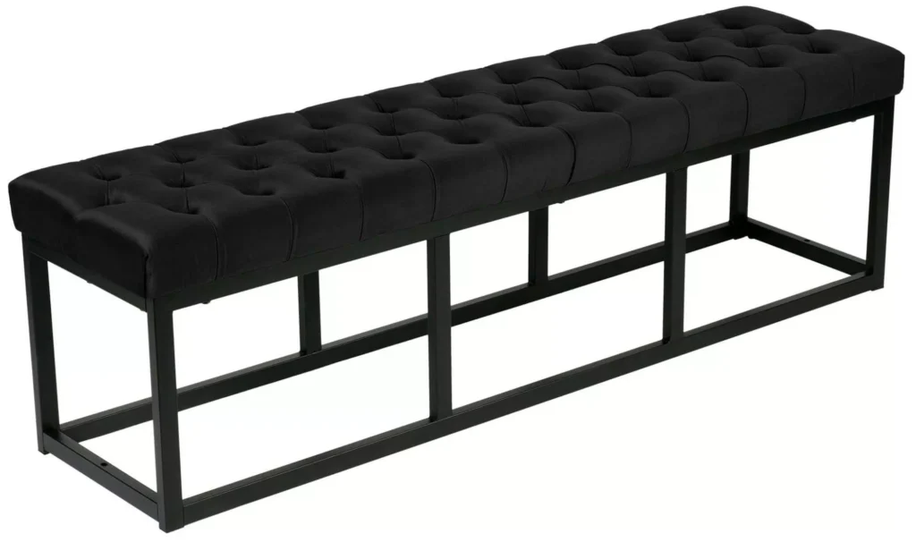 Suoliukas "Polson" aksominis juodas 150 cm