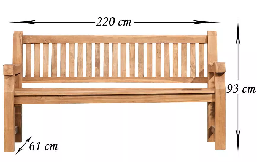 Tikmedžio suolas Jackson 220 cm