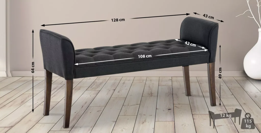 Chaiselongue Kleopatra, antik-dunkel