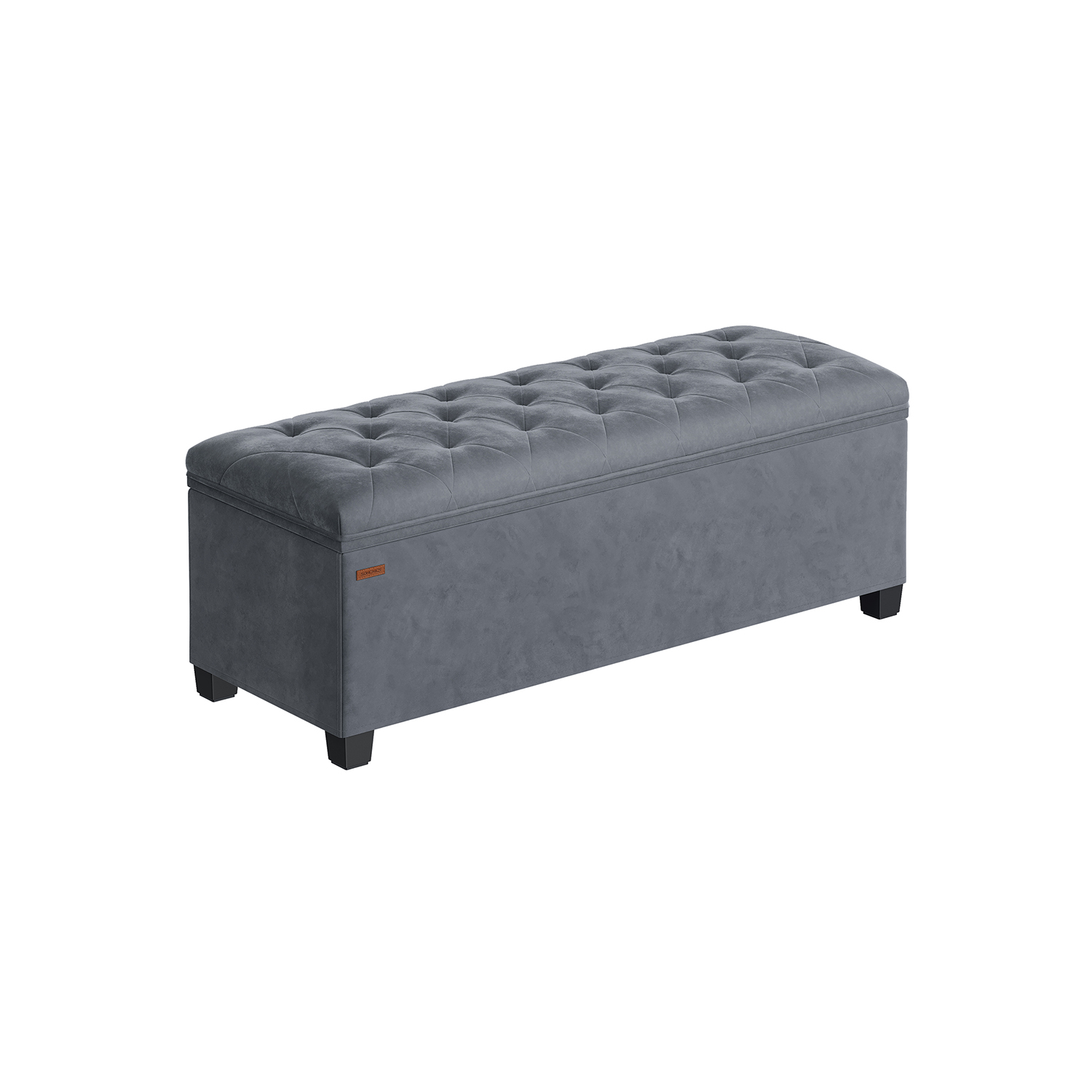 Minkštasuolis su daiktadėže ant kojelių | 300 kg | 40 x 110 x 40 cm | Pilka