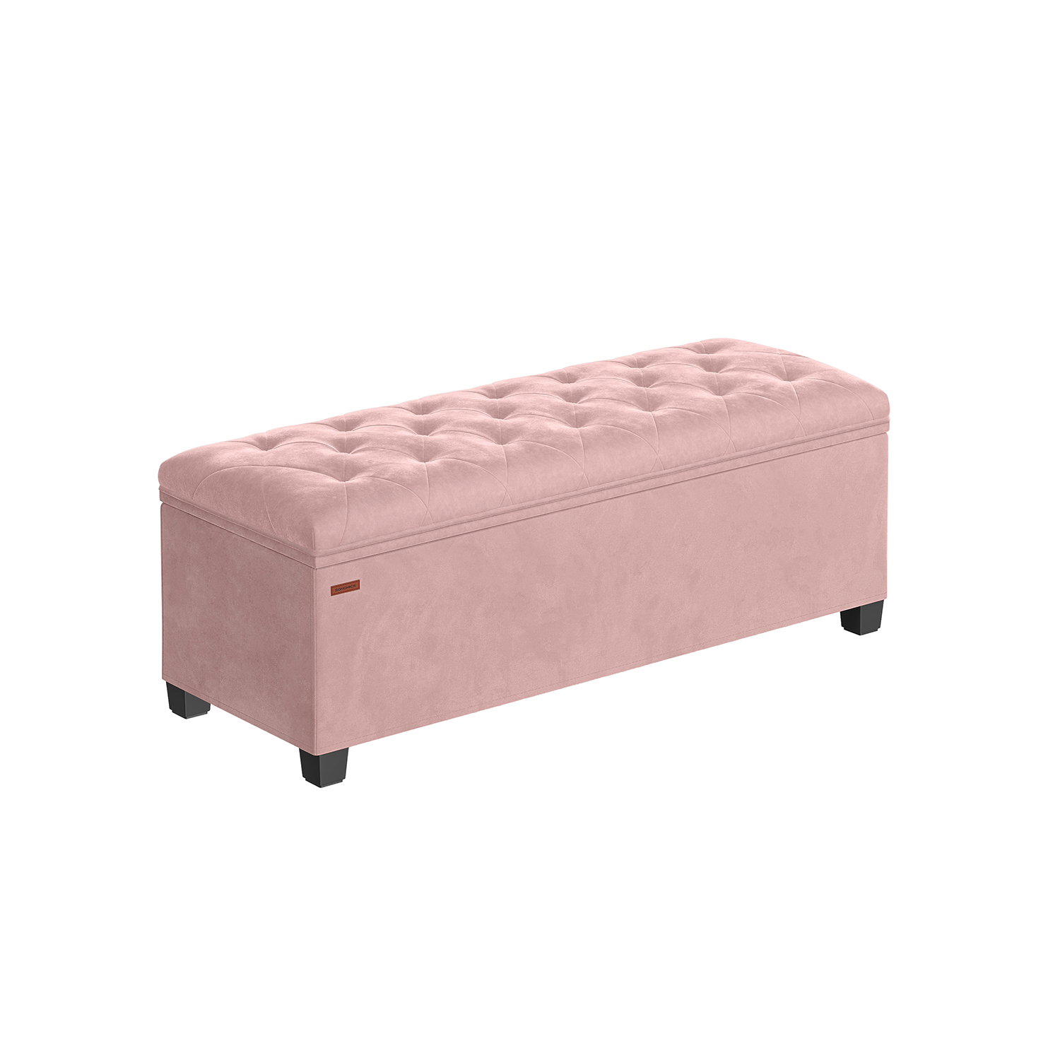 Minkštasuolis su daiktadėže ant kojelių | 300 kg | 40 x 110 x 40 cm | Rožinė