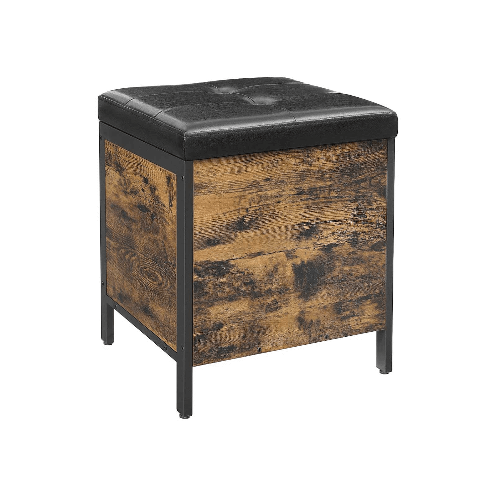 Sendintas rustic pufas | Industrinio stiliaus taburetė