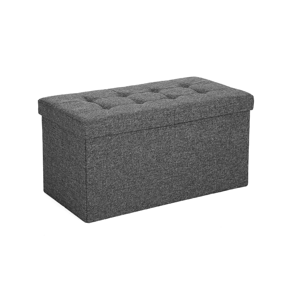 Tvirtas lengvas pufas | 300 kg | 76 x 38 x 38 cm | Pilka