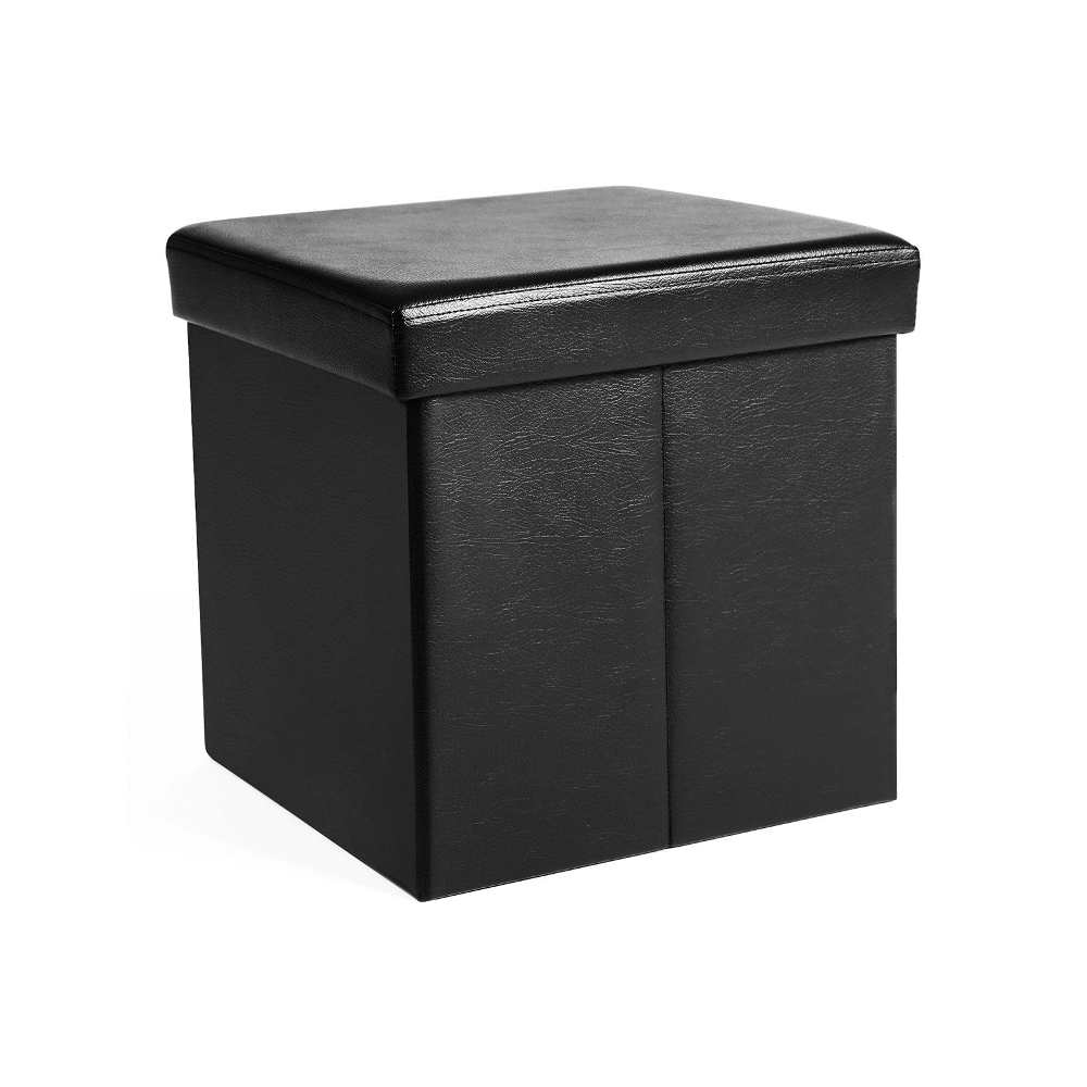 Juodas pufas dengtas EKO oda 38cm