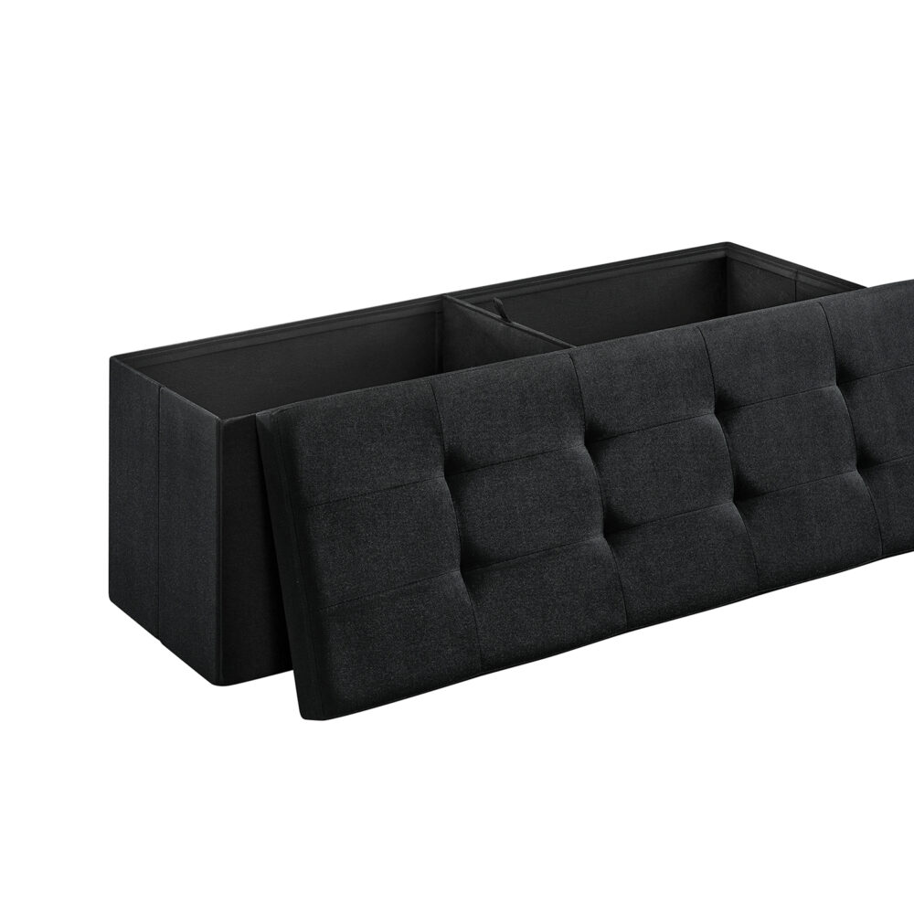 Tvirtas lengvas Minkštasuolis | 300 kg | 110 x 38 x 38 cm | Juoda