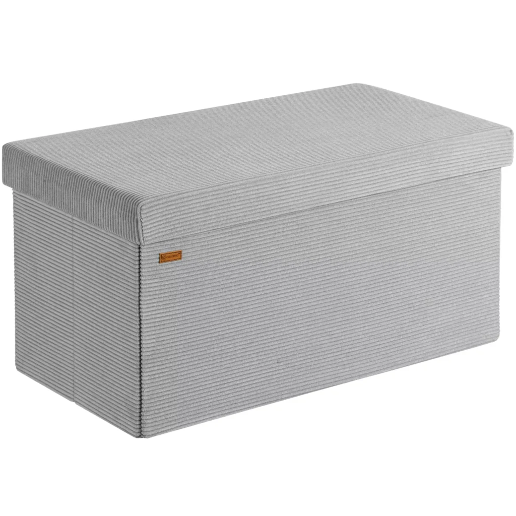 Suolas pilkos virvės 76x38x38cm MDF sulankstomas