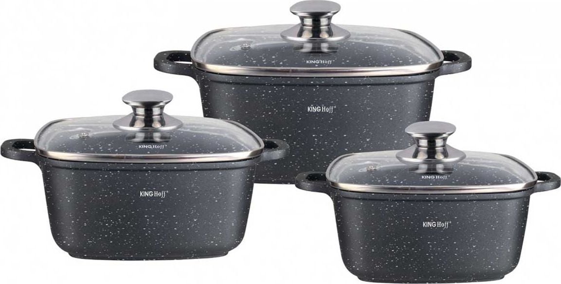 KingHoff Set of marble pots kinghoff kh-1607!