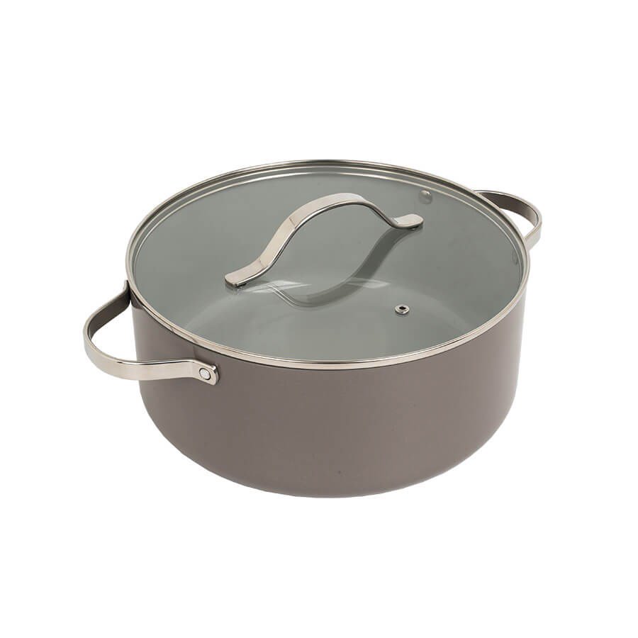 Puodas su dangčiu MAESTRO MR-4009 (MR-4009-28) 28 cm 7,0 l Pilka