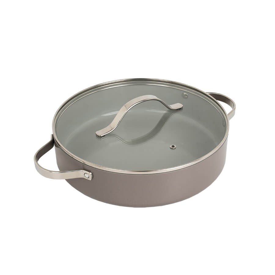 Puodas su dangčiu MAESTRO MR-4009 (MR-4009-28S) 28 cm 3,9 l Pilka