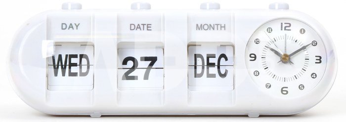 Platinet alarm clock January, white (43627)