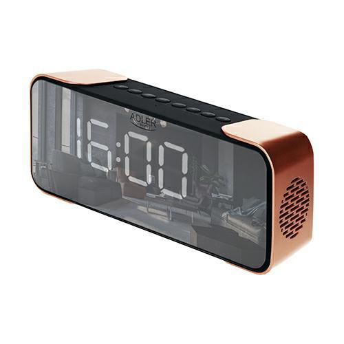 Radijo imtuvas Adler Wireless alarm clock with radio AD 1190 AUX in, Copper/Black, Alarm function