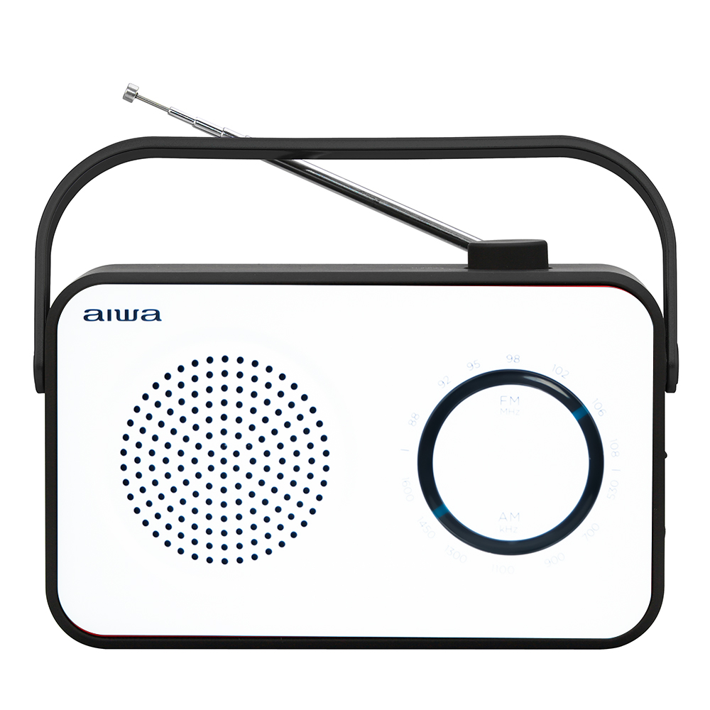 Radijo imtuvas FM/AM su 3.5mm lizdu, baltas