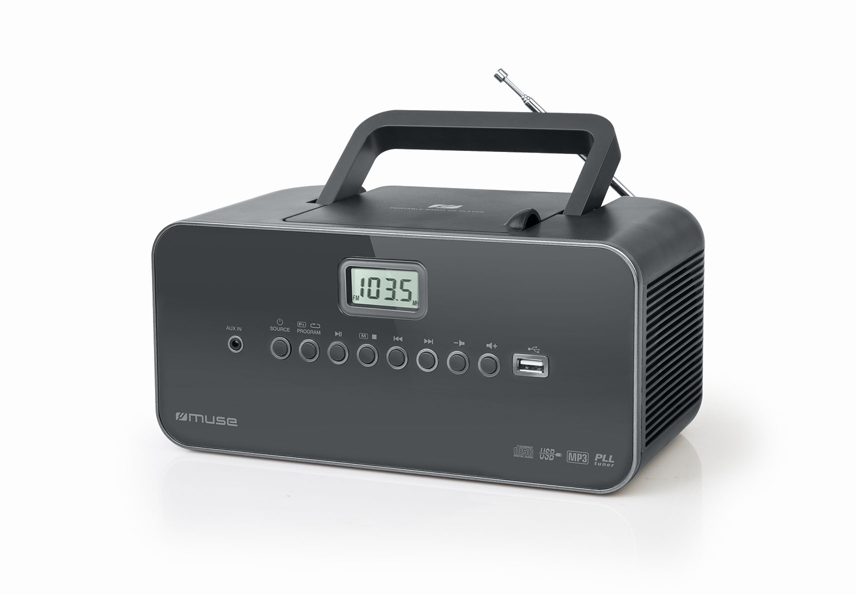 Radijo imtuvas Muse M-28DG, USB, AUX in