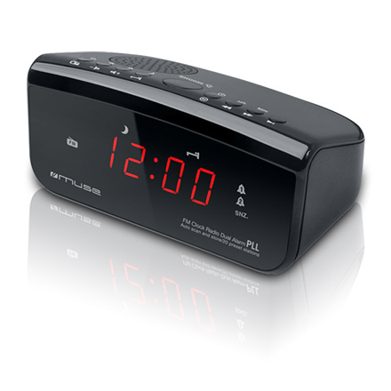 Radijo imtuvas Muse M-12CR Black, žadintuvas
