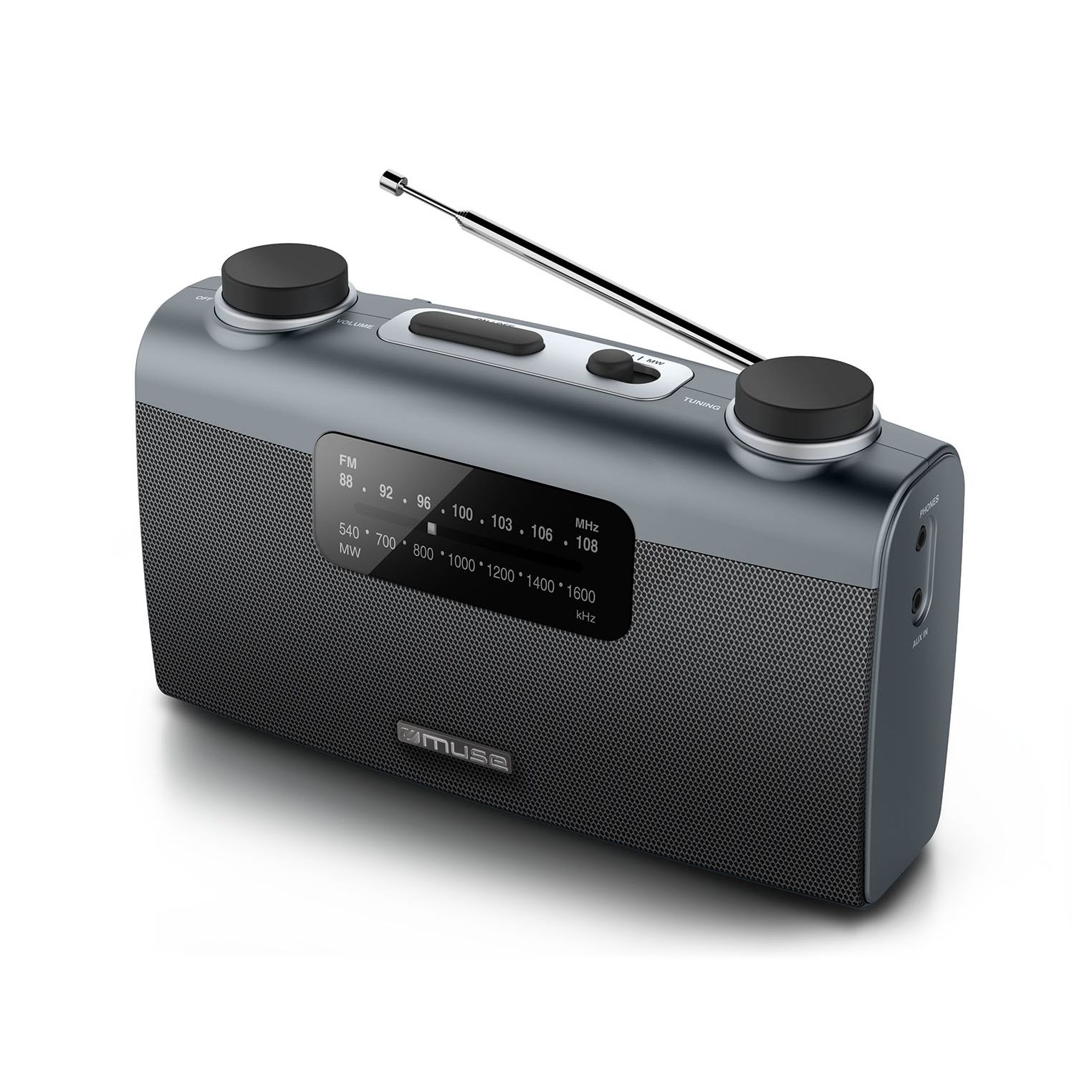Radijo imtuvas Muse M-058R Black, AUX in